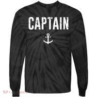 Captain Gift Boat Owner Novelty Gift Tie-Dye Long Sleeve Shirt thumb 0