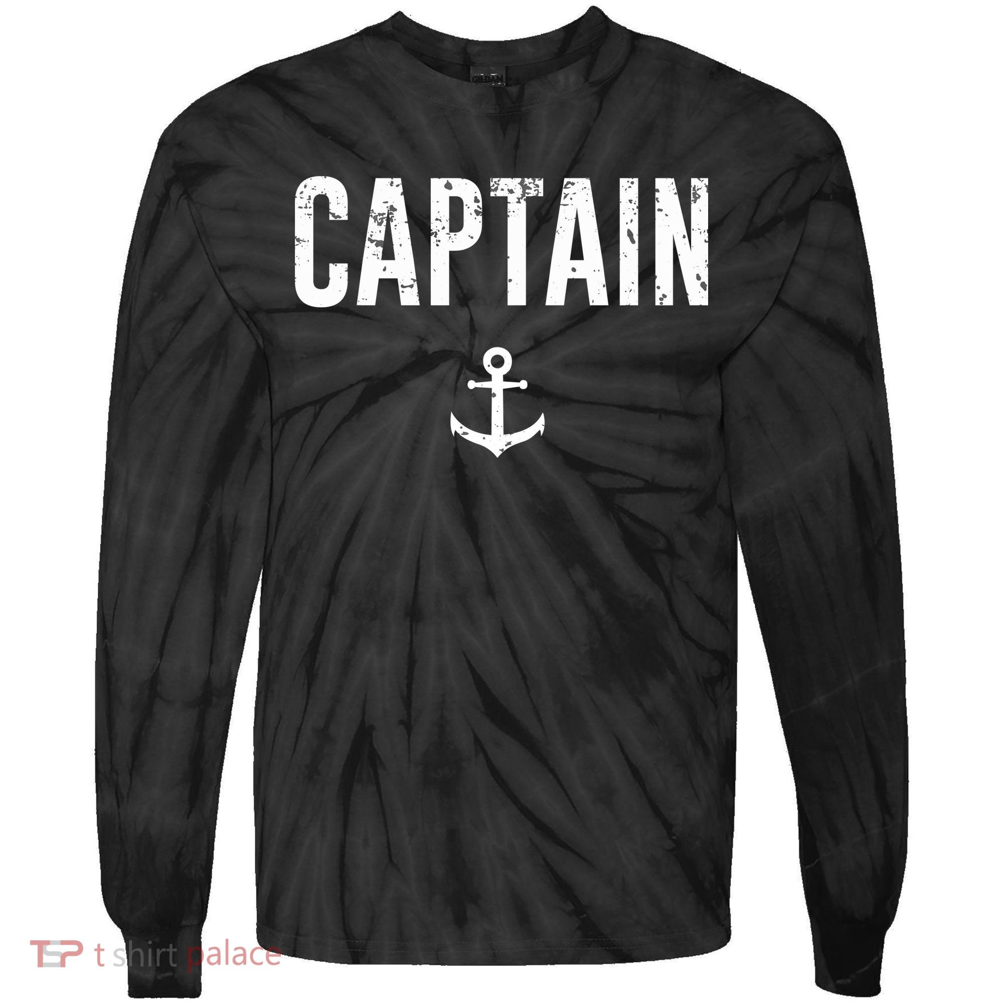 Captain Gift Boat Owner Novelty Gift Tie-Dye Long Sleeve Shirt
