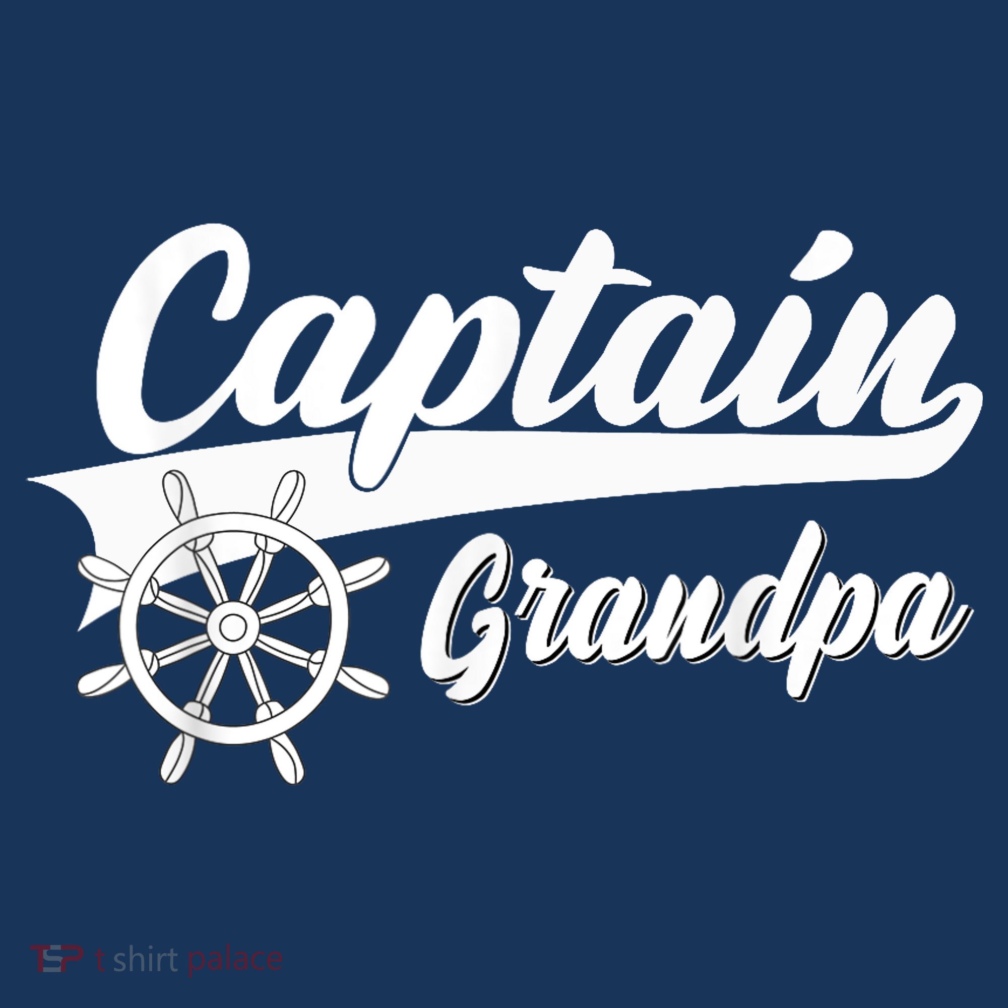 Captain Grandpa Boating Anchors & Wheel | Boat Captain Mousepad