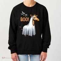 Cute Giraffe Boo Halloween Costume Zoo Lover Women's Sweatshirt thumb 0