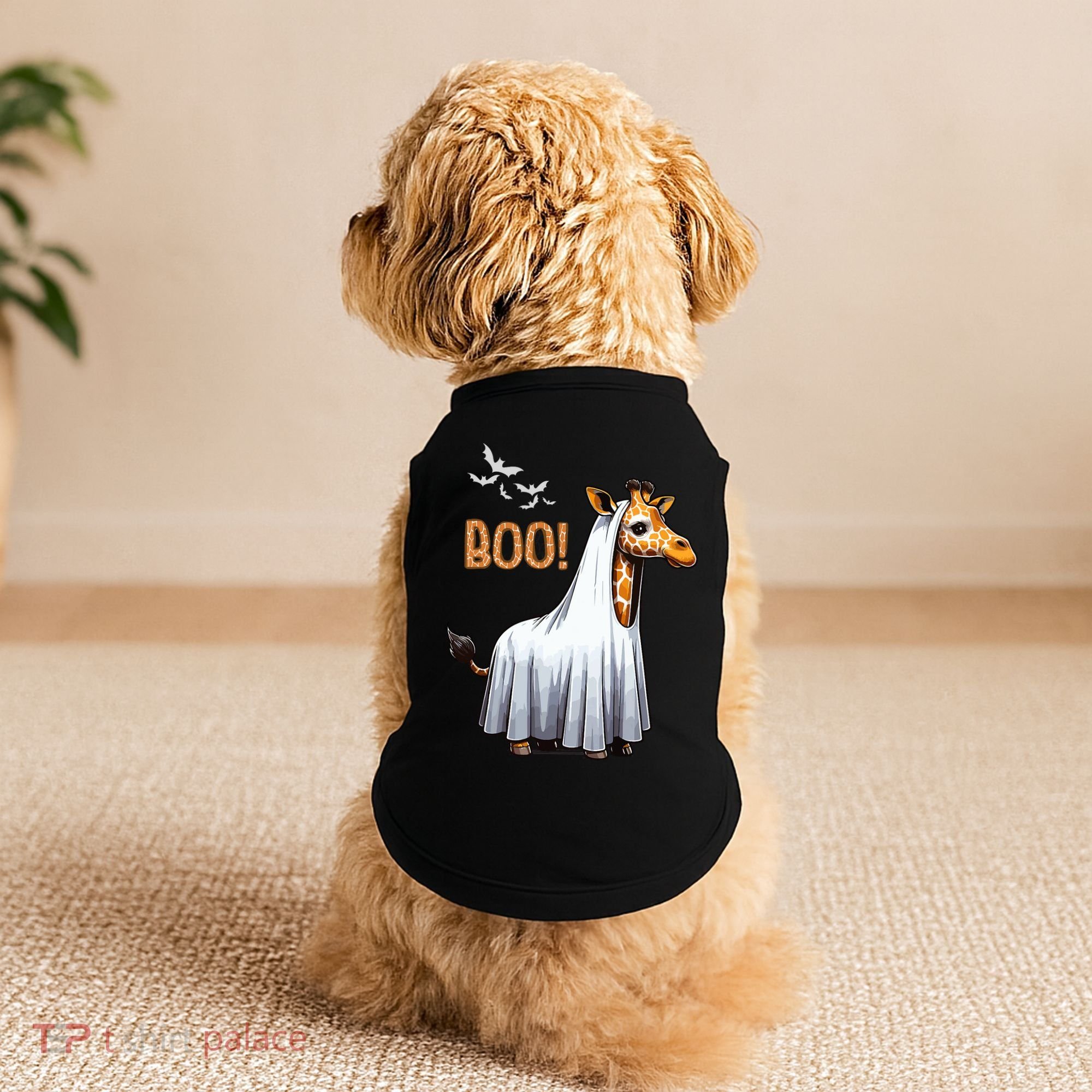 Cute Giraffe Boo Halloween Costume Zoo Lover Doggie Tank