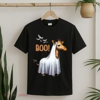 Cute Giraffe Boo Halloween Costume Zoo Lover T-Shirt thumb 2