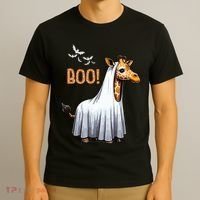 Cute Giraffe Boo Halloween Costume Zoo Lover T-Shirt thumb 3
