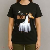 Cute Giraffe Boo Halloween Costume Zoo Lover T-Shirt thumb 4