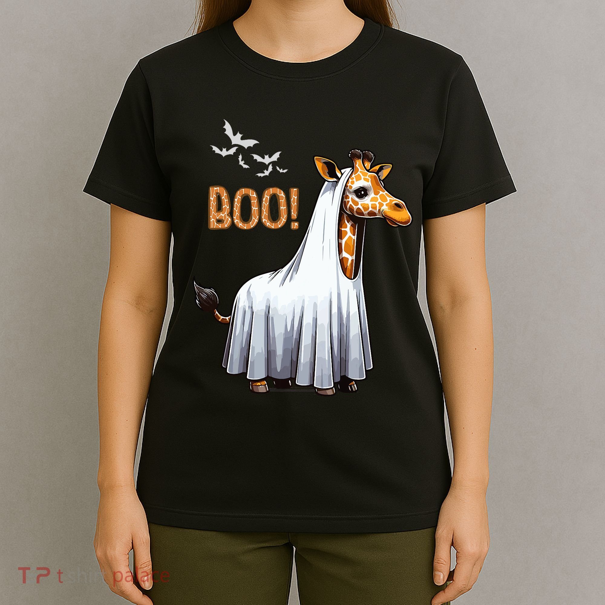 Cute Giraffe Boo Halloween Costume Zoo Lover T-Shirt