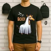Cute Giraffe Boo Halloween Costume Zoo Lover T-Shirt thumb 6