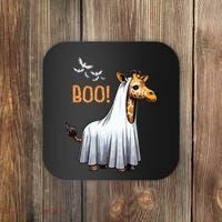 Cute Giraffe Boo Halloween Costume Zoo Lover Coaster thumb 0