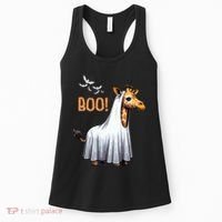 Cute Giraffe Boo Halloween Costume Zoo Lover Women's Tank Top thumb 0