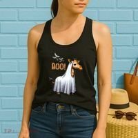 Cute Giraffe Boo Halloween Costume Zoo Lover Women's Tank Top thumb 2