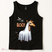 Cute Giraffe Boo Halloween Costume Zoo Lover Tank Top thumb 2