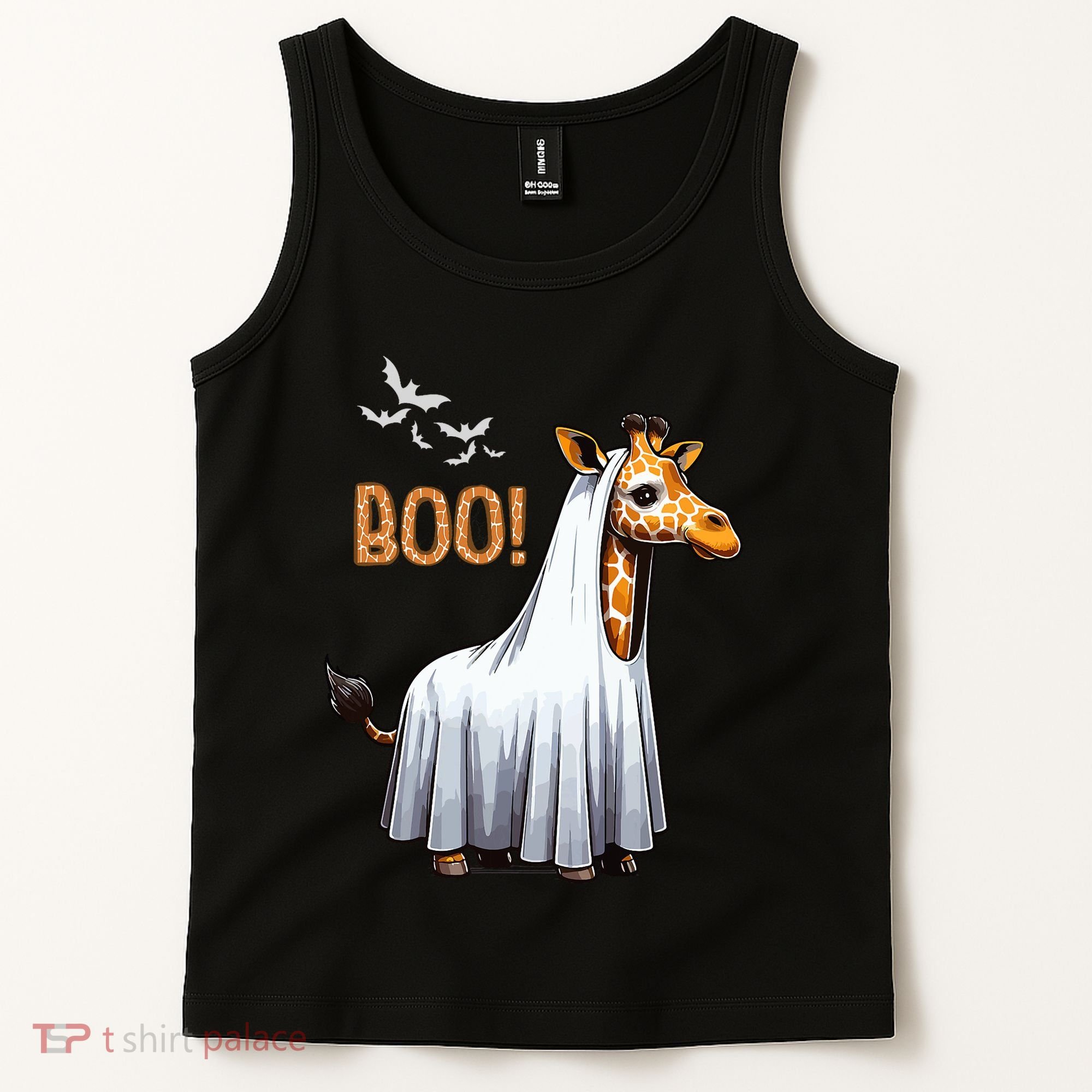 Cute Giraffe Boo Halloween Costume Zoo Lover Tank Top