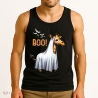 Cute Giraffe Boo Halloween Costume Zoo Lover Tank Top thumb 3