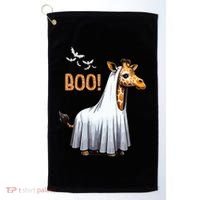 Cute Giraffe Boo Halloween Costume Zoo Lover Golf Towel thumb 0
