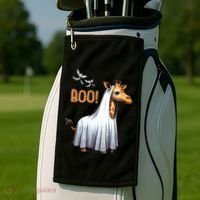 Cute Giraffe Boo Halloween Costume Zoo Lover Golf Towel thumb 2