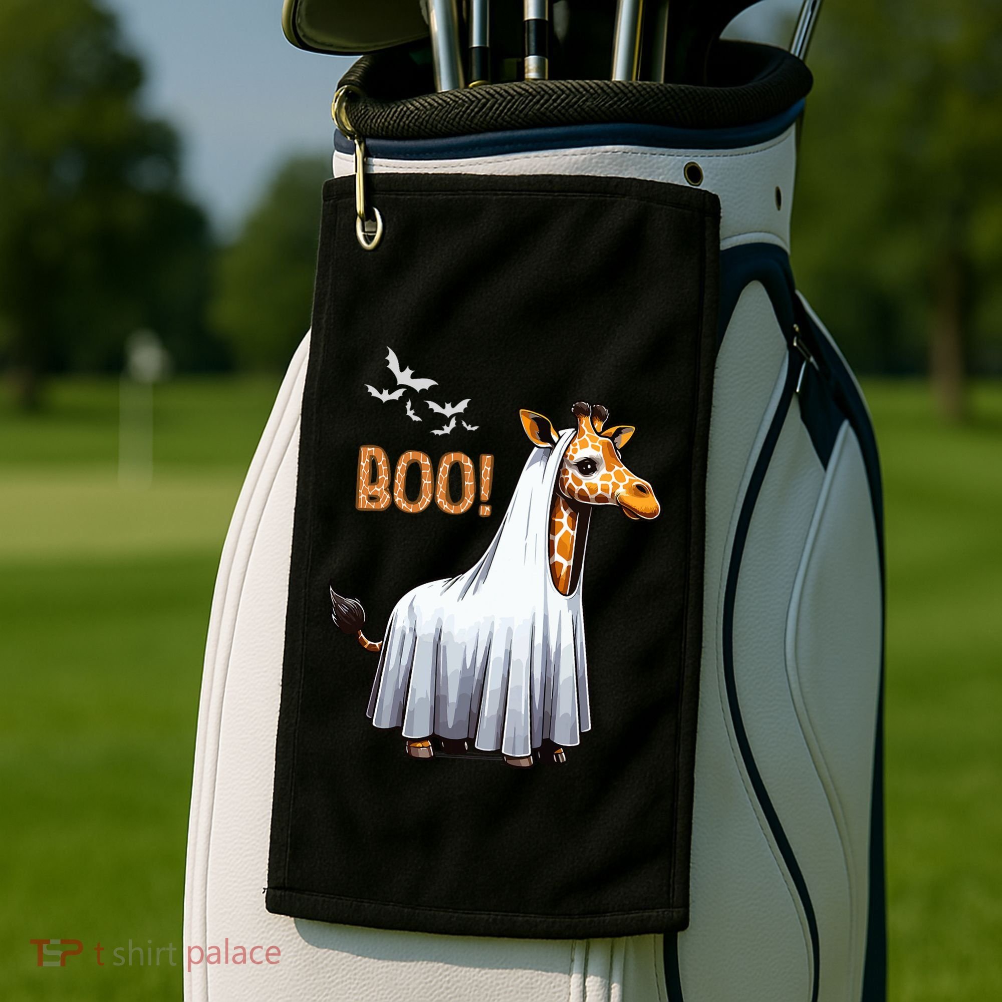 Cute Giraffe Boo Halloween Costume Zoo Lover Golf Towel
