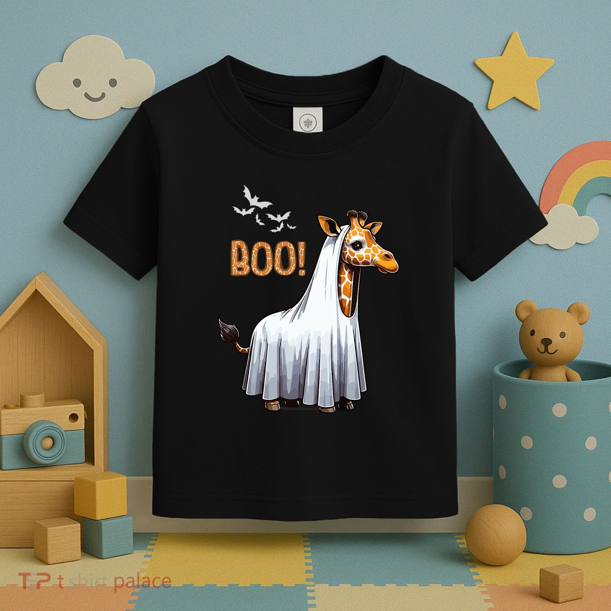 Cute Giraffe Boo Halloween Costume Zoo Lover Toddler T-Shirt