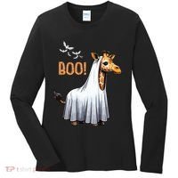 Cute Giraffe Boo Halloween Costume Zoo Lover Women's Long Sleeve Shirt thumb 0