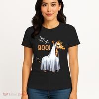 Cute Giraffe Boo Halloween Costume Zoo Lover Women's T-Shirt thumb 4