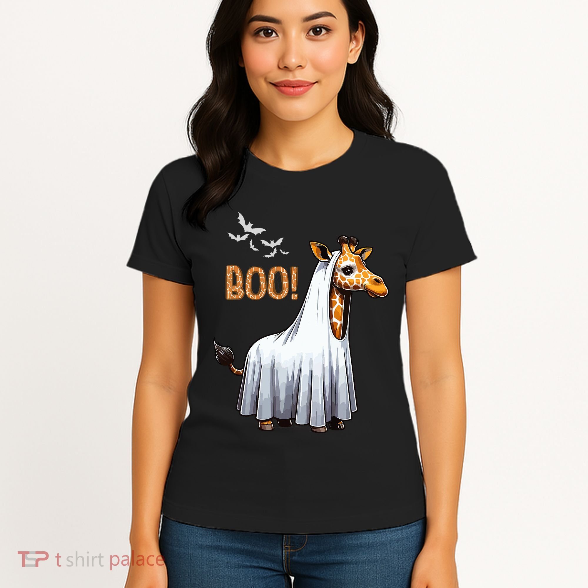 Cute Giraffe Boo Halloween Costume Zoo Lover Women's T-Shirt