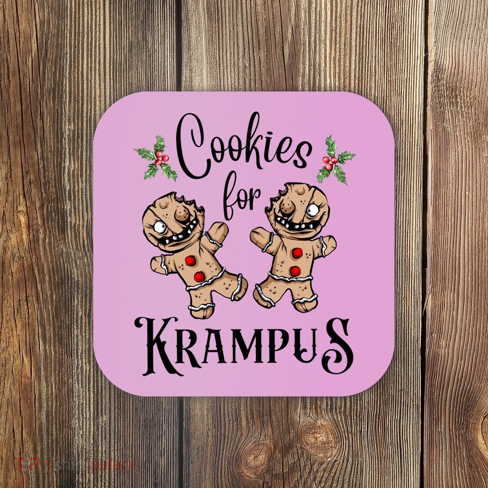 Creepy Gingerbread Cookies For Krampus Xmas Goth Holiday Coaster