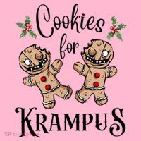 Creepy Gingerbread Cookies For Krampus Xmas Goth Holiday Coaster thumb 2