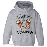 Creepy Gingerbread Cookies For Krampus Xmas Goth Holiday Toddler Hoodie thumb 0