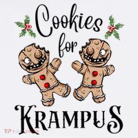 Creepy Gingerbread Cookies For Krampus Xmas Goth Holiday Long Sleeve Shirt thumb 2