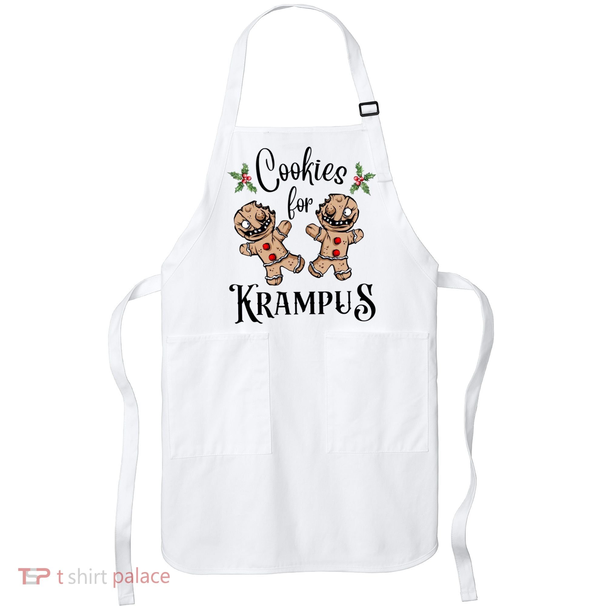 Creepy Gingerbread Cookies For Krampus Xmas Goth Holiday Apron