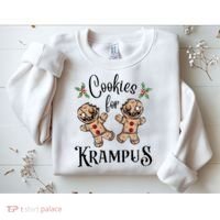 Creepy Gingerbread Cookies For Krampus Xmas Goth Holiday Sweatshirt thumb 2