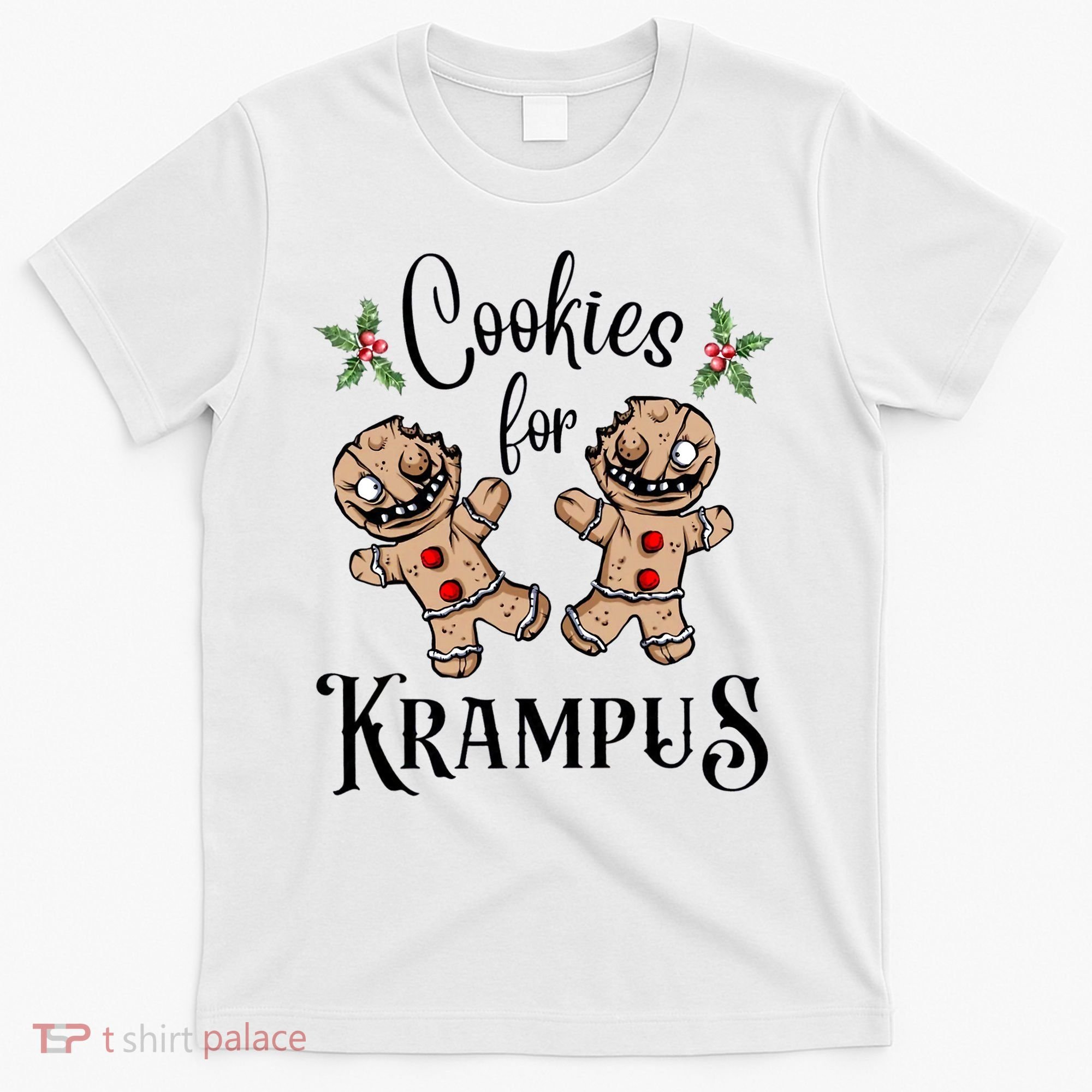Creepy Gingerbread Cookies For Krampus Xmas Goth Holiday T-Shirt