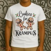 Creepy Gingerbread Cookies For Krampus Xmas Goth Holiday T-Shirt thumb 3