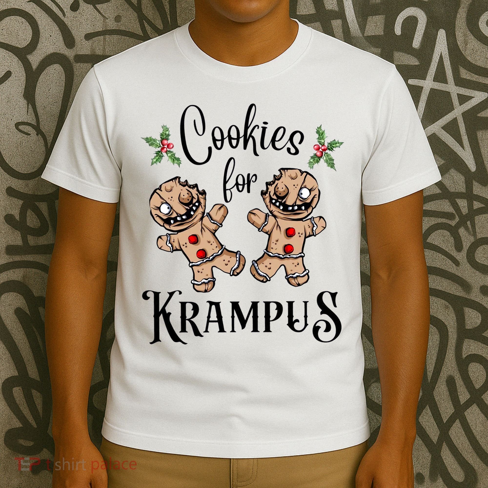 Creepy Gingerbread Cookies For Krampus Xmas Goth Holiday T-Shirt
