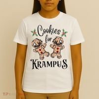 Creepy Gingerbread Cookies For Krampus Xmas Goth Holiday T-Shirt thumb 4