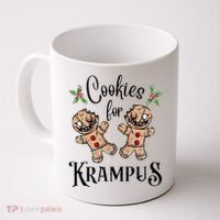 Creepy Gingerbread Cookies For Krampus Xmas Goth Holiday Coffee Mug thumb 0