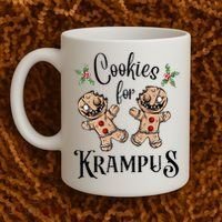 Creepy Gingerbread Cookies For Krampus Xmas Goth Holiday Coffee Mug thumb 2
