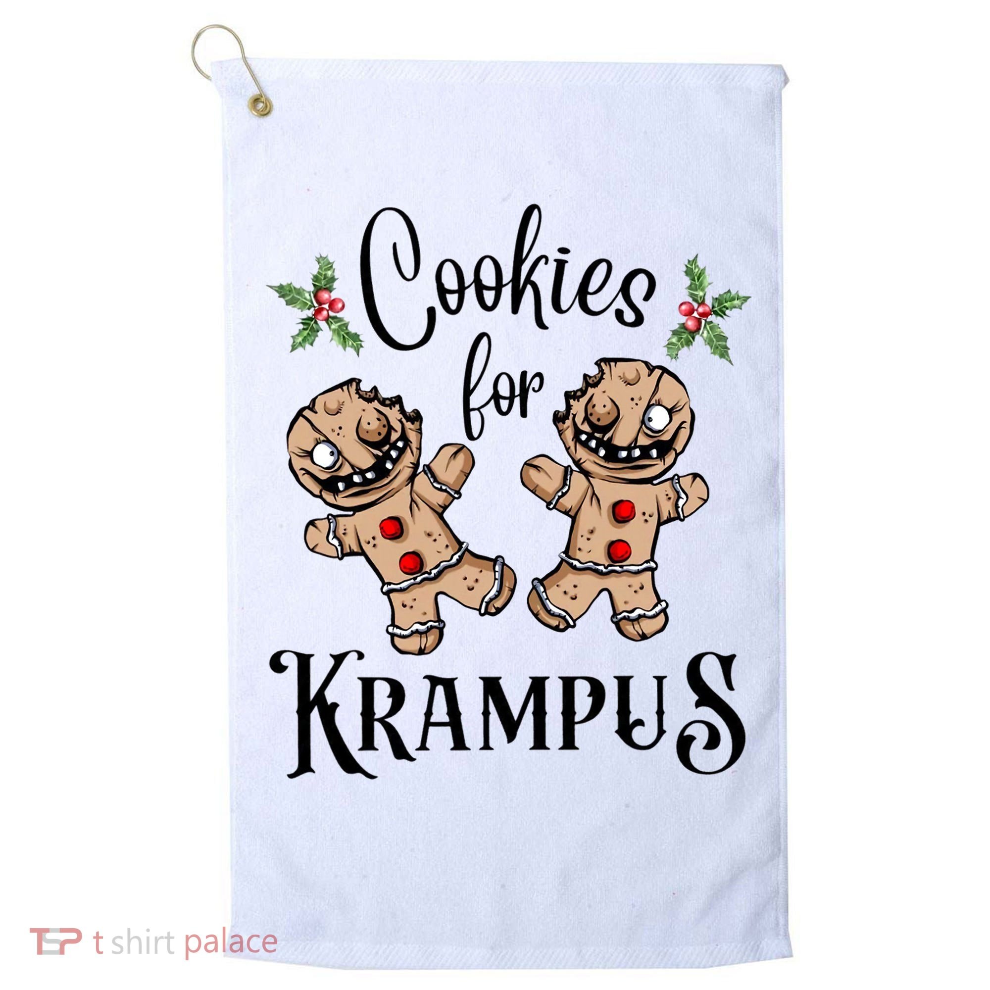 Creepy Gingerbread Cookies For Krampus Xmas Goth Holiday Golf Towel