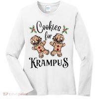 Creepy Gingerbread Cookies For Krampus Xmas Goth Holiday Women's Long Sleeve Shirt thumb 0