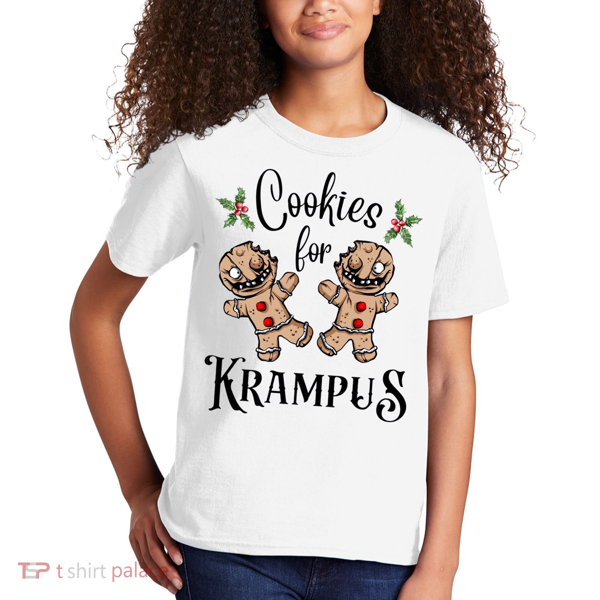 Creepy Gingerbread Cookies For Krampus Xmas Goth Holiday Kids T-Shirt