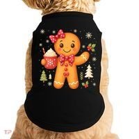 Cute Gingerbread Christmas Snow Cute Gifts Doggie Tank thumb 0