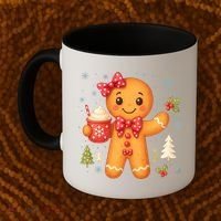Cute Gingerbread Christmas Snow Cute Gifts Coffee Mug thumb 2