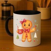 Cute Gingerbread Christmas Snow Cute Gifts Coffee Mug thumb 4