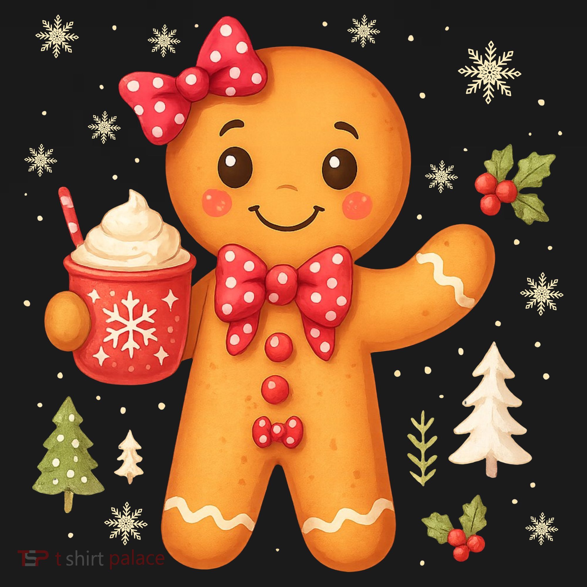 Cute Gingerbread Christmas Snow Cute Gifts Women's Hoodie