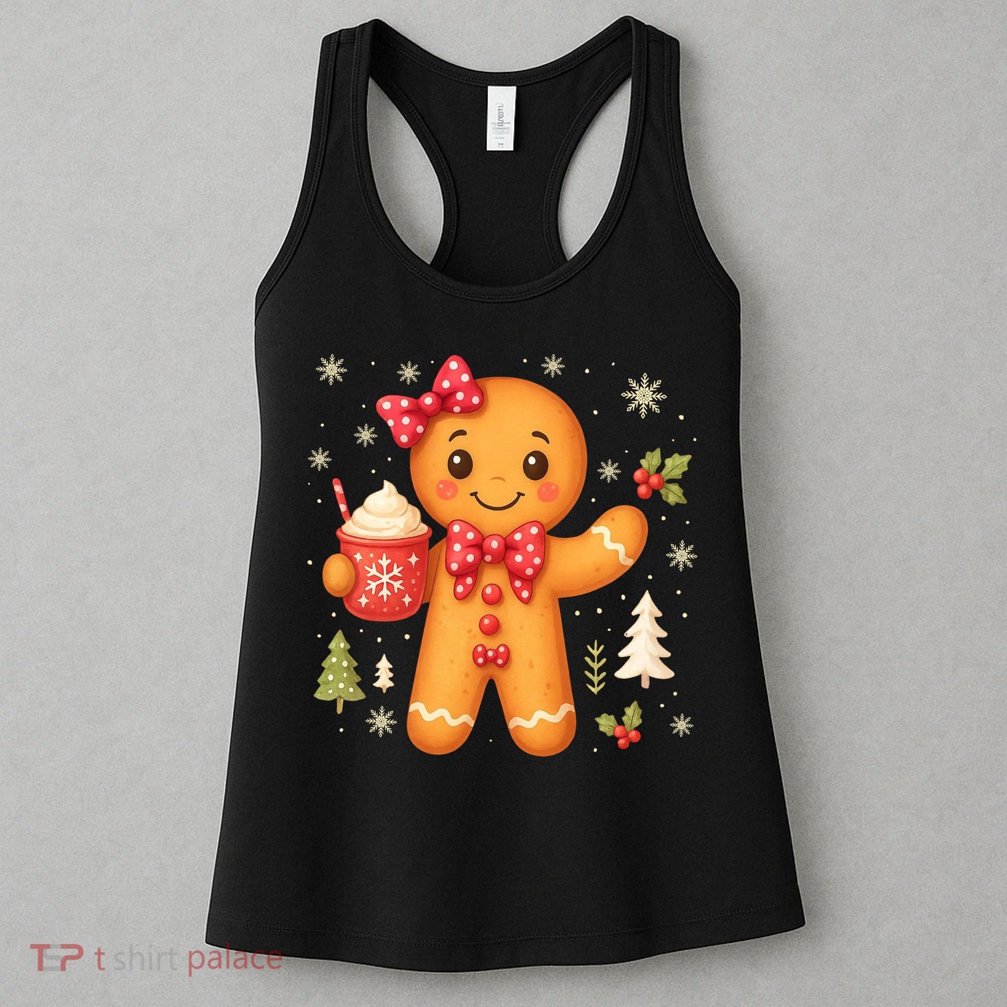 Cute Gingerbread Christmas Snow Cute Gifts Women's Tank Top