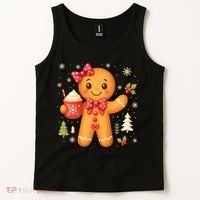 Cute Gingerbread Christmas Snow Cute Gifts Tank Top thumb 2