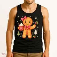 Cute Gingerbread Christmas Snow Cute Gifts Tank Top thumb 3