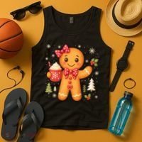 Cute Gingerbread Christmas Snow Cute Gifts Tank Top thumb 4