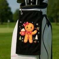 Cute Gingerbread Christmas Snow Cute Gifts Golf Towel thumb 2