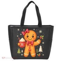 Cute Gingerbread Christmas Snow Cute Gifts Tote Bag thumb 0