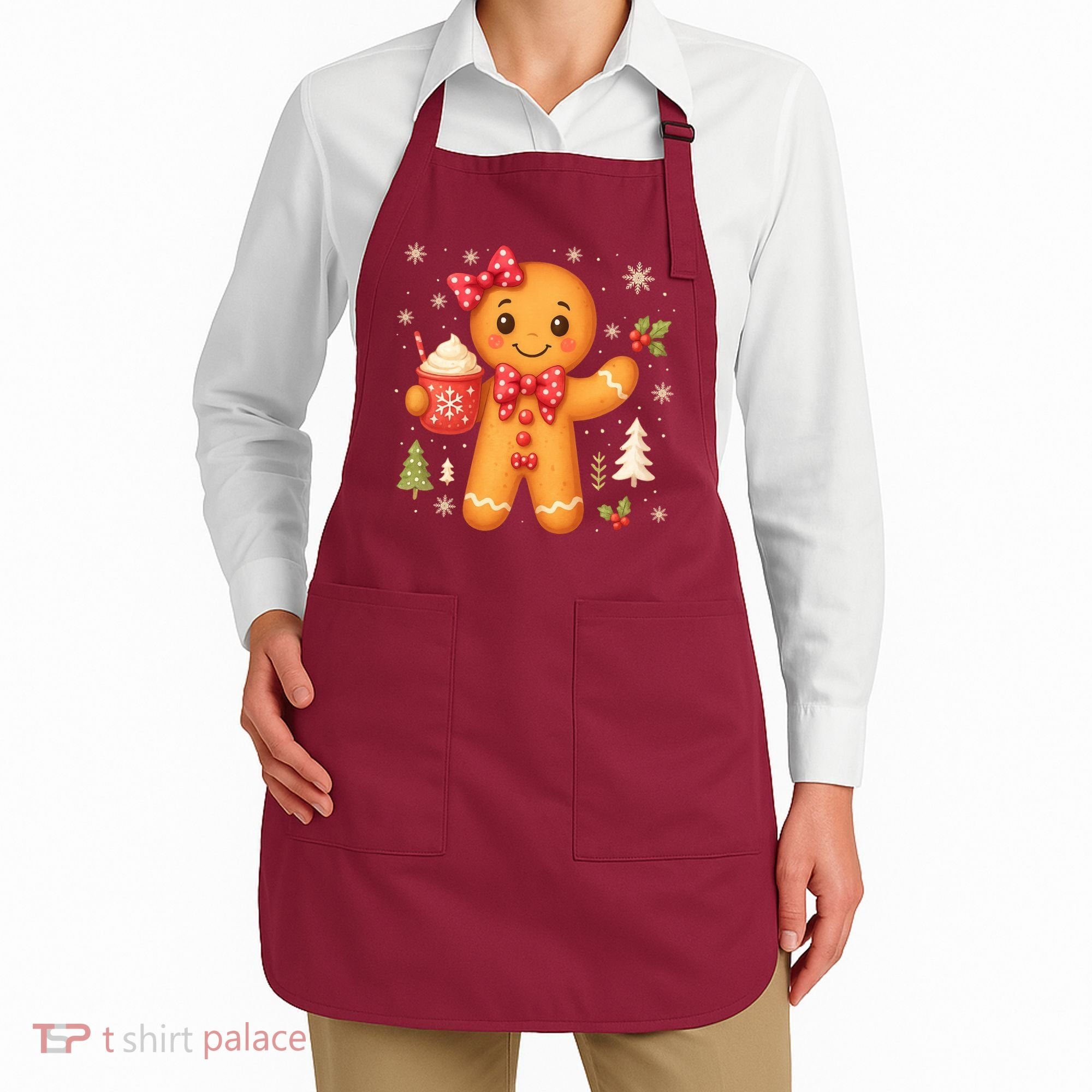 Cute Gingerbread Christmas Snow Cute Gifts Apron