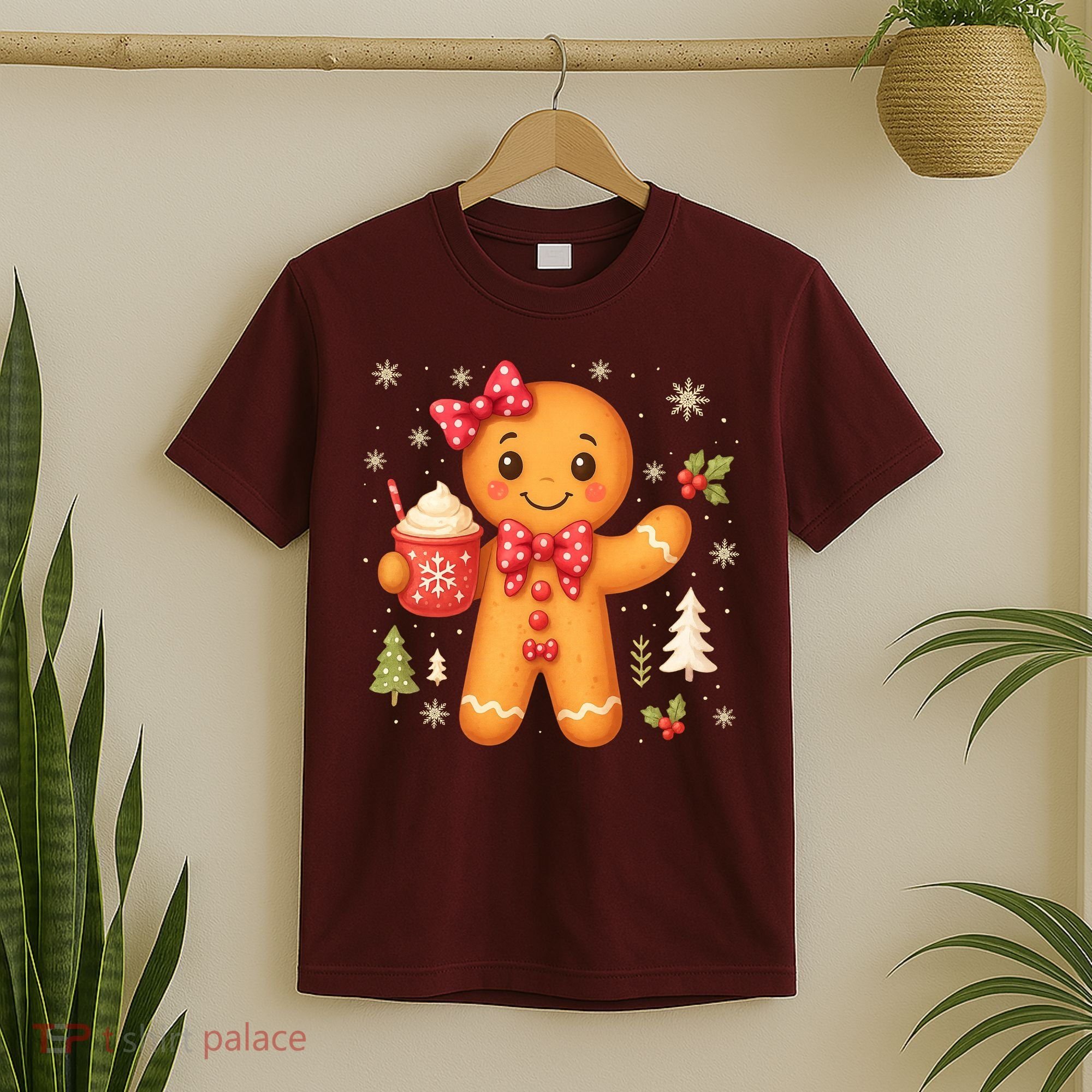 Cute Gingerbread Christmas Snow Cute Gifts T-Shirt